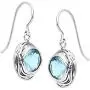 Silpada Hooked on Blue Blue Cubic Zirconia Drop Earrings in Sterling Silver