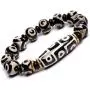 ZenBless Natural BlackWhite Tibetan 9 Eye Dzi Beads Bracelet Fengshui Amulet Bangle Attract Positive Energy and Good Luck