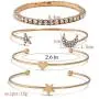 Zehory Boho Crystal Stackable Bracelets Gold Star Moon Open Cuff Bangle Bracelet Set Heart Stacking Bangle Charm Bracelet Jewelry for Women and Girls (4Pcs) Zehory Boho Crystal Stackable Bracelets Gold Star Moon Open Cuff Bangle Bracelet Set Heart Stacking Bangle Charm Bracelet Jewelry for Women and Girls (4Pcs)
