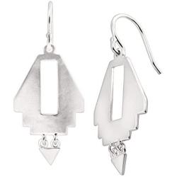 Silpada Adobe Steps Cut-Out Drop Earrings in Sterling Silver