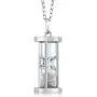 Gem Stone King 925 Sterling Silver Genuine Diamond Dust Hourglass Pendant Necklace (0.50 Ct, With 18 Inch Chain) Gem Stone King 925 Sterling Silver Genuine Diamond Dust Hourglass Pendant Necklace (0.50 Ct, With 18 Inch Chain)