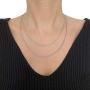 Newborn Jewellery 925 Sterling Silver Durable Italian Rope Chain Necklace Rhodium Plated 1.3mm (15.7''-21.7'')