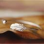 ONE A DAY 925 Silver Leaf Bracelets Feather Cuff Bangles & Bracelets Accessories for Girls Women Gift Jewelry