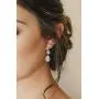 SWEETV Teardrop Wedding Bridal Jewelry Set for Brides Bridesmaid, Crystal Pendant Necklace Drop Dangle Earrings Set for Women