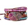 YGLINE Natural Stone Bracelet 5 Wraps Bracelet Handmade Blue Color Boho Bracelet for Women Bracelet