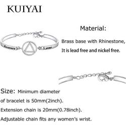 KUIYAI AA Yearly Bracelet Recovery 1 Year 2 Year 3 Year Alcoholics Anonymous Gift Addiction Recovery Jewelry