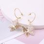 Starmond Butterfly Earrings Gold Plating Rhinestone