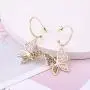 Starmond Butterfly Earrings Gold Plating Rhinestone
