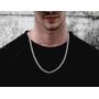 Savlano 925 Sterling Silver 5mm Italian Solid Curb Cuban Link Chain Necklace for Men & Women - Made in Italy Comes Gift Box (5mm)