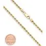 Miabella Solid 18K Gold Over Sterling Silver Italian 2mm, 3mm Diamond-Cut Braided Rope Chain Necklace for Men Women 16, 18, 20, 22, 24, 26, 28, 30 Inch 925 Sterling Silver Made in Italy