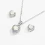 Mints Opal Jewelry Set Sterling Silver Heart Pendant Necklace Stud Earrings October Birthstone Gemstone Jewelry for Women Mints Opal Jewelry Set Sterling Silver Heart Pendant Necklace Stud Earrings October Birthstone Gemstone Jewelry for Women
