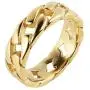 HZMAN Mens Stainless Steel 7mm Wide Band Cuban Link Chain Ring, 5 Colour HZMAN Mens Stainless Steel 7mm Wide Band Cuban Link Chain Ring, 5 Colour