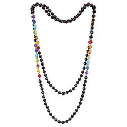 Cat Eye Jewels 6mm 8mm 48 59 Inch Long Beaded Multi Layered Mala Bead Strand Necklace for Women Men Girls