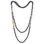 Cat Eye Jewels 6mm 8mm 48 59 Inch Long Beaded Multi Layered Mala Bead Strand Necklace for Women Men Girls