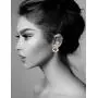 Fashion jewelry designer statement elegant camellia flower earrings studs for women