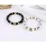 BOMAIL 8mm Crown King Charm Bracelet for Men Women Black Matte Onyx Natural Stone Beads Couple Jewelry BOMAIL 8mm Crown King Charm Bracelet for Men Women Black Matte Onyx Natural Stone Beads Couple Jewelry
