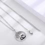 Panda Necklace Jewelry 925 Sterling Silver Cute Animal Pendant Necklace Gifts for Women Mother Daughter