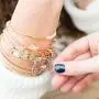 Baubelle Expandable Inspirational Stackable Charm Bracelet “Love The Life You Live''