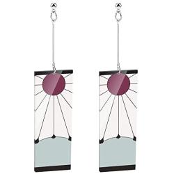 Demon Slayer Anime Earrings - Kimetsu No Yaiba Series Cosplay Acrylic Drop & Dangle Earrings - Ideal Gift for Girls Women for Boy Cosplay