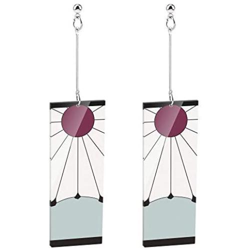 Demon Slayer Anime Earrings - Kimetsu No Yaiba Series Cosplay Acrylic Drop & Dangle Earrings - Ideal Gift for Girls Women for Boy Cosplay