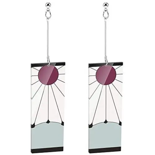 Demon Slayer Anime Earrings - Kimetsu No Yaiba Series Cosplay Acrylic Drop & Dangle Earrings - Ideal Gift for Girls Women for Boy Cosplay Demon Slayer Anime Earrings - Kimetsu No Yaiba Series Cosplay Acrylic Drop & Dangle Earrings - Ideal Gift for Girls Women for Boy Cosplay