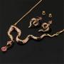 Vivid Snake Earrings Women 18K Gold Plated Cool Dangle Earring