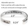 Caobaba Bracelets for Women Inspirational Gifts for Women Girls Men Motivational Birthday Cuff Bangle Friendship Personalized Mantra Jewelry