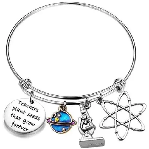 MAOFAED Science Teacher Gift Science Teacher Appreciation Gift Teachers Plant Seeds That Grow Forever Atom Bracelet Graduation Gift for Teacher MAOFAED Science Teacher Gift Science Teacher Appreciation Gift Teachers Plant Seeds That Grow Forever Atom Bracelet Graduation Gift for Teacher