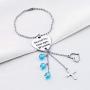 KUIYAI Serenity Courage Wisdom Car Charm with Dangle Charms Sobriety Heart Pendant for Rearview Mirror