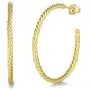 Carleen 14K Gold Plated Sterling Silver Hoop Earrings Open Thick Cable Twisted Minimalist Fine Jewelry Earrings for Women Girls, Diameter 1.4 INCH Carleen 14K Gold Plated Sterling Silver Hoop Earrings Open Thick Cable Twisted Minimalist Fine Jewelry Earrings for Women Girls, Diameter 1.4 INCH