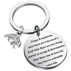 CYTING Polar Bear Gift Polar Bears are Very Strong and Full of Courage & Determination Tribal Bear Keychain Polar Bear Jewelry Motivational Gift for Bear Lovers Family Friends