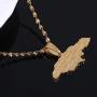 Jamaica Pendant Necklaces Jewellery Gold Color Jewelry Jamaican Flag Jewelry