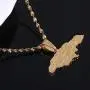 Jamaica Pendant Necklaces Jewellery Gold Color Jewelry Jamaican Flag Jewelry