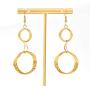 BUNSIKING Womens Earring 14 Gold Plated 316L Stainless Steel