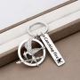 FAADBUK The Hunger Games Inspired Keychain Catching Fire Jewelry Hunger Games Mockingjay Bird Keyring for Hunger Games Fans