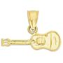 10k Real Solid Gold Acoustic Guitar Pendant, Musician Jewelry, Gifts for Music Lovers