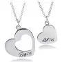 KUIYAI Sister Necklace for 2 Big Sister Little Sister Heart Pendant Necklace KUIYAI Sister Necklace for 2 Big Sister Little Sister Heart Pendant Necklace