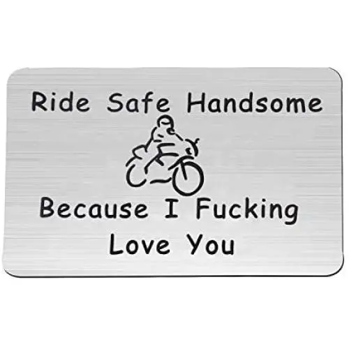 MAOFAED Biker Gift Ride Safe Keychain Ride Safe Handsome Because I Fucking Love You Motocycle Keychain Gift for Biker MAOFAED Biker Gift Ride Safe Keychain Ride Safe Handsome Because I Fucking Love You Motocycle Keychain Gift for Biker