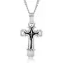 West Coast Jewelry Crucible Stainless Steel Bold Large Layered Statement Cross Pendant Necklace - 24'' West Coast Jewelry Crucible Stainless Steel Bold Large Layered Statement Cross Pendant Necklace - 24''