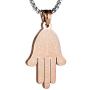 HZMAN Stainless Steel Egyptian Eye Fatima Hamsa Hand Pendant Necklace Success and Protection Lucky