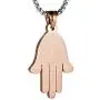 HZMAN Stainless Steel Egyptian Eye Fatima Hamsa Hand Pendant Necklace Success and Protection Lucky HZMAN Stainless Steel Egyptian Eye Fatima Hamsa Hand Pendant Necklace Success and Protection Lucky