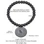 PROSTEEL Stainless Steel Serenity Prayer Bracelet Praying Hands Rosary Bead Religious Vintage Jewelry for Men/Women, fits Wrist from 5.9 to 7.9