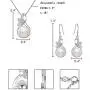 EleQueen 925 Sterling Silver CZ Cream Freshwater Cultured Pearl Leaf Bridal Necklace Hook Earrings Set Clear