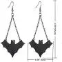 Prettie Choker Necklace for Women Gothic Black Lace Necklace for Halloween Punk Steampunk Costume Party Retro Lolita Victorian Choker Halloween Bat Vampire Pendant