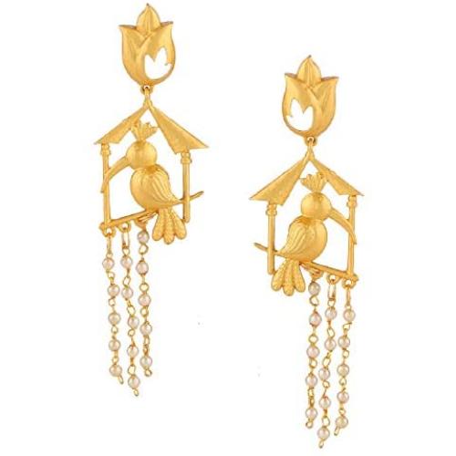 Efulgenz Boho Vintage Antique Ethnic Gypsy Tribal Indian Matte Love Bird Dangle Earrings Jewelry Set