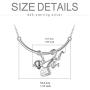 PELOVNY Monkey Necklace for Women Sterling Silver Animal with Pearl Pendant Necklace Monkey Jewelry Gift for Girls Daughter 18inches Chain