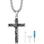 Richsteel Moon Cat/Cross/Angel Wing/Forever in My Heart/Bar/Hourglass Urn Necklace for Women Men Stainless Steel/18K Gold Plated Cremation Jewelry for Human Ashes Waterproof (with Gift Box)