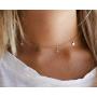 CHAFIN Star Necklace for Women Girls Star Choker Necklace Adjustable (Gold)