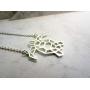 La Menagerie Turtle Silver Origami Jewelry - Silver Geometric Chain Necklace – 925 Sterling Plated Silver Necklace for Women & Girls – Stylish Turtle Pendant Necklace