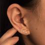 Sterling Silver Stud Earrings for Women Men Girls- 3 Pairs of Tiny Round Cubic Zirconia Earrings CZ Small Cartilage Tragus Earrings(2mm/3mm/4mm)